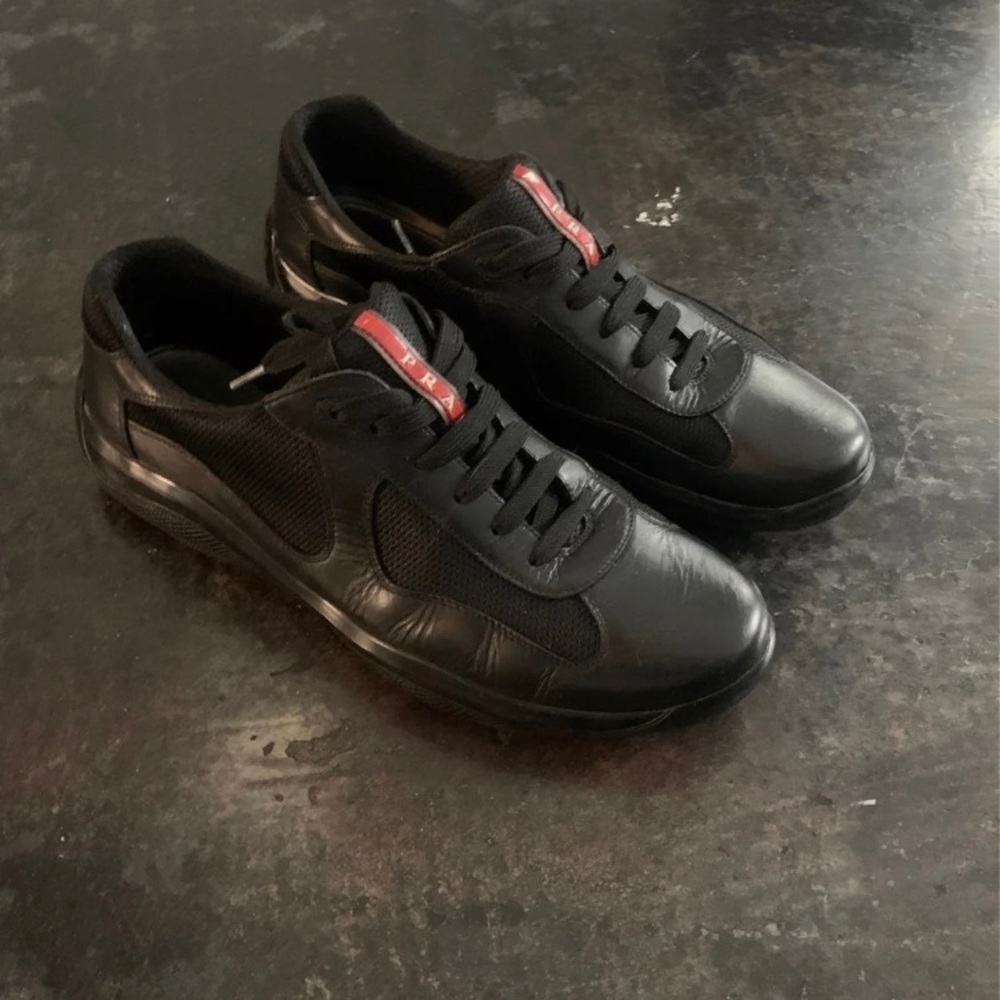 PRADA AMERICAS CUP SNEAKERS SHOES 4E2043 BLACK